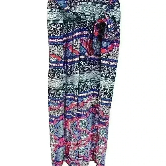 TOMMY BAHAMA Riviera Tiles Sz. Med. Cropped Romper Jumpsuit Beach Cruise‎ Party - Picture 4 of 15